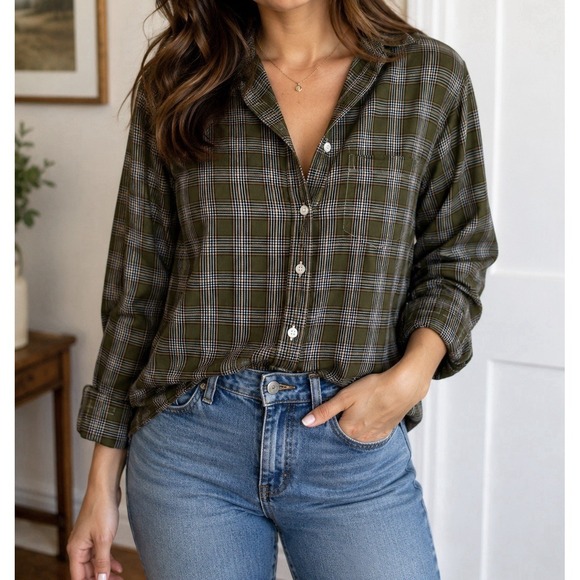 Frank & Eileen Tops - Frank & Eileen Eileen Plaid Button Up Womens Small Quiet Luxury Casual